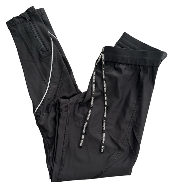 Victoria Sport Vented Leg Zip Ankle Reflective Strip Leggings - Picture 1 of 7